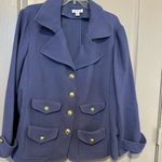 Joan Rivers Blue Button-Up Women's Jacket  Blazer Coat Casual Navy 2X Classy Cuff Photo 0