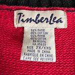Vintage Timber Lea Womens Sweater Cardigan Collared Button Down Dog Theme Red 2X Photo 10
