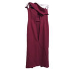 Yumi Kim That Jazz Midi Dress Burgundy One Shoulder Front Slit XS New Photo 4