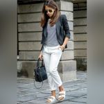 Worthington Modern Fit White Straight Leg Pants Size 4 Lightweight Casual Formal Photo 1