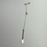 Saint Laurent YSL Cassandre Monogram Palladium Logo Charm Bracelet Silver Photo 8