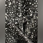 VICI  women black dot printed twirl mini rope tie dress ruffle oversized M Photo 7