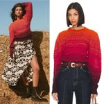 Ulla Johnson Rosalia Pullover Red Orange Ombre Chunky Knit Sweater Size Small Photo 15