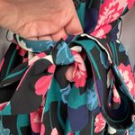 Kate Spade Shirt Dress Womens XS Black Polyester Whimsical Viney Floral Belt Photo 4