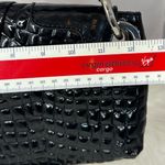 Guess  Y2K Croc Embossed Patent Leather Black Shoulder Bag Mini Purse Photo 5