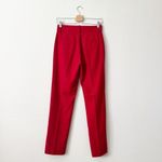Vince Flannel Tailored Wool Blend Pants in Crimson Red Size 0 XS Photo 4