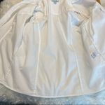 appleseed's White Zip Up Cotton Blouse Top WMS Size 18 cuffed sleeve 3/4 length Photo 9