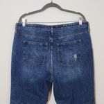 Gap  Vintage High-Rise Distressed Cropped Jeans Sz 16 Button-Fly Distressed Denim Photo 4