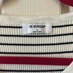 Workshop Republic Clothing The Workshop Women’s White Black Stripe Sleeveless Ribbed Sweater Tank Size S Photo 9