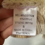 Miou Muse Cable Knit 1/4 Zip Pullover Sweater Knit Beige Womens Small Tan Photo 5