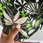 Y2K GREEN AND BLACK AGENDA FLORAL PRINT SHEER TIE BACK TANK TOP Size XL Photo 6