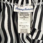 Tommy Bahama  Off-Shoulder Black & White Striped High-Low Midi Dress XS Photo 9