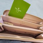 Kate Spade NWT Warm Beige Pebbled Leather Large Neda Studded Zip Wallet NWT Photo 12