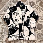 Vintage Donnybrook Faux Fur Coat Jacket Car Coat Faces Oversized L Large Black Photo 4