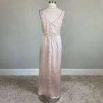 XScape  Satin Sleeveless Tulip Long Column Evening Gown Pink Size 8 Formal Dress Photo 5