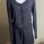 Aerie  Cozy Charcoal Gray Long Sleeve Romper Photo 0