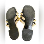 Balenciaga  Beige Leather Arena Giant Studded Flat Slides Size 36.5 Photo 5