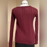 American Eagle American Eagles Outfitters Red knitted Long Sheer Sleeves Sweater SZ S Good Cond Photo 5
