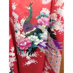 Oriental Village Silk Collection Floral Red Kimono Robe OS Size undefined Photo 5