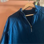 Iguana Merino Wool Quarter Zip Pullover Sweatshirt Thumbholes Teal Blue Size‎ XS Photo 1