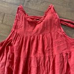 Lulus Tier for It Red Tiered Ruffled Tie-Back Mini Dress size XL Photo 10