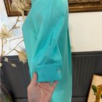 Perlavera 100% Cotton Christy Poplin Button Collared Shirt Dress ~ Size XS 💛🍄 Blue Photo 6