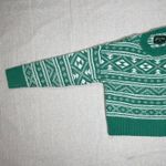 American Eagle   Green Fair Isle Snowdrift Sweater - Medium Photo 8