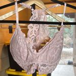 V Blush Rose Pink Lace Wireless Padded Bralette Size Small RN37080 Photo 0