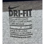 Nike Women's Size Small Gray Dri-Fit Orange Swoosh Racerback Athletic Tank Top Photo 3