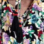 Band of Gypsies Sapphire Trends Floral Romper - Black/Multi - size S Photo 12