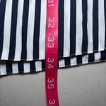 Loft  Navy Blue White Striped Mini Shirt Dress XS 100% Cotton‎ Summer Lightweight Photo 5