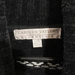 Carolyn Taylor  Black and White Soft Striped Sweater Photo 1