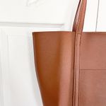 Henny and Lev Vegan Leather Danielle Tote Bag in Cognac Tan Photo 3