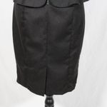 XOXO Vintage Y2K  Black Peplum Pencil Dress Keyhole Neck Size 7/8 Corporate Goth Photo 9