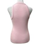 Pale Pink Sleeveless Ribbed Women's Stretchy Tank Top Size Small Photo 3