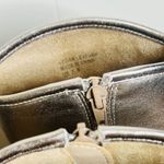 ROWAN Metallic Champagne Rhinestone Fringe Western Booties Rodeo Concert 7.5 Gold Photo 4