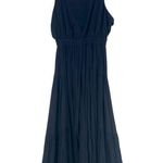 Free People Self Worthy Jumpsuit Black Crinkled Tiered Wide Leg Sleeveless M Photo 2