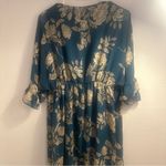 a.n.a  dress size M blue floral empire waist ruffled sleeve v neck‎ lin Photo 1