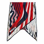 VTG Norma Tullo Silk Scarf Wrap 60s Pop Art Red White Navy Couture Bag Accessory Photo 12