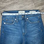 Jessica Simpson  Blue Flare Jeans with Studded Accents Photo 3