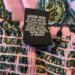 Ashley Stewart Women Top 18/20 Paisley Smock Bodice Short Kimono Sleeve Babydoll Photo 6