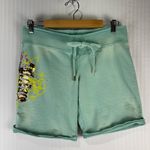 Juicy Couture Y2K Mint Green Sequined Distressed Long Shorts Grunge Size Medium Photo 1