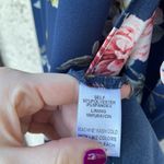 Soprano  Size Small Navy Blue Floral Print Wrap Midi Dress Photo 6