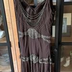 Sue Wong Vintage silk dress beaded Y2K embroidered 90s fairy nocturne chocolate Photo 7