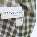 FOR THE REPUBLIC  Gingham Halter in Olive Sz L NWT Photo 6