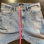 EXPRESS  High‎ Rise Flare Jeans Size 8R Medium Wash Stretch Denim Bootcut Retro Photo 7