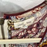 Silence + Noise Floral Print Mini Dress Bohemian Casual Maroon Size S Photo 1