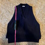 Women's navy Sweater Vest Blue Size M Photo 3