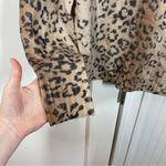 Brochu Walker  Cashmere Wool Millie Leopard‎ Printed Vee Boxy Cropped Sweater XS Photo 4