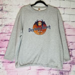 VINTAGE FRUIT OF THE LOOM DAYTONA BEACH FLORIDA DRAWSTRING WAIST SWEATSHIRT XL Blue Photo 0